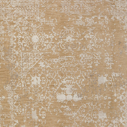 3' X 5' Beige Oriental Area Rug With Fringe