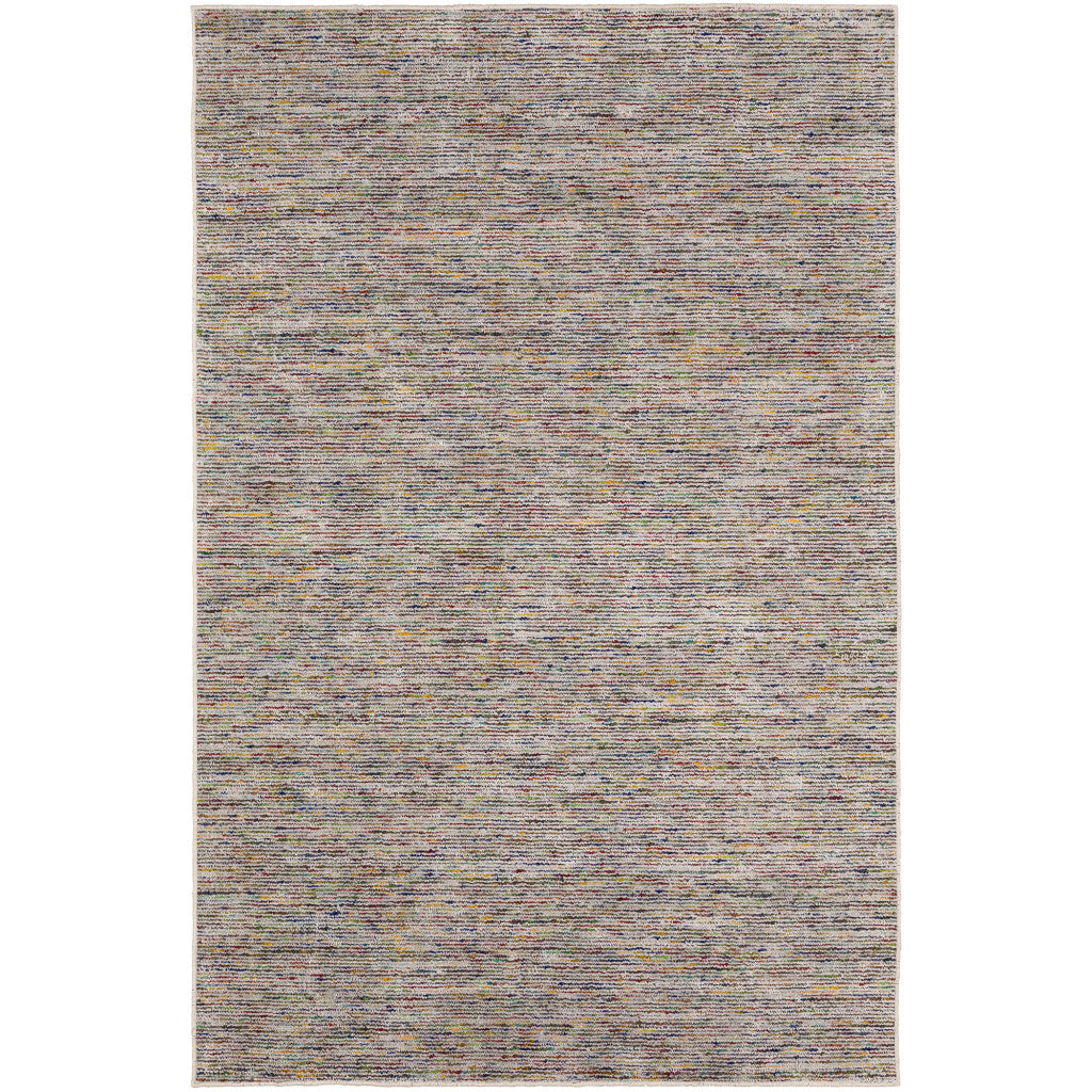 9' X 13' Grey Blue And Yellow Wool Hand Loomed Handmade Area Rug