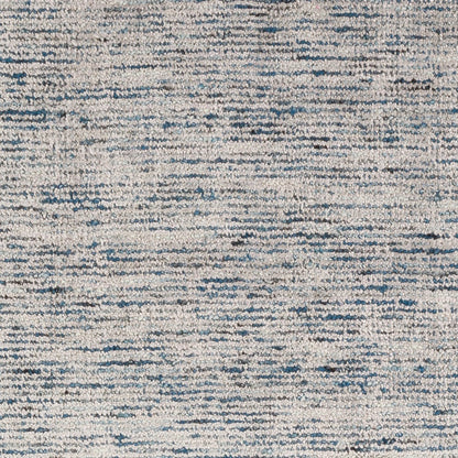 3' X 10' Blue Wool Hand Loomed Runner Rug