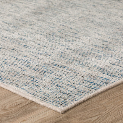 4' Blue Square Wool Hand Loomed Handmade Area Rug