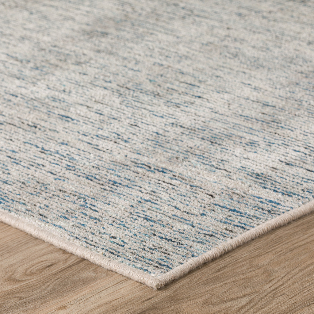 6' Blue Square Wool Hand Loomed Handmade Area Rug