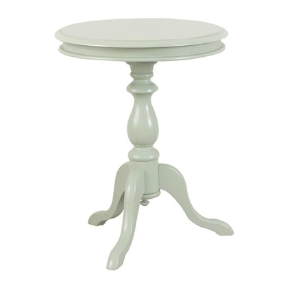 25" Antique Ivory Manufactured Wood Round End Table HomeRoots