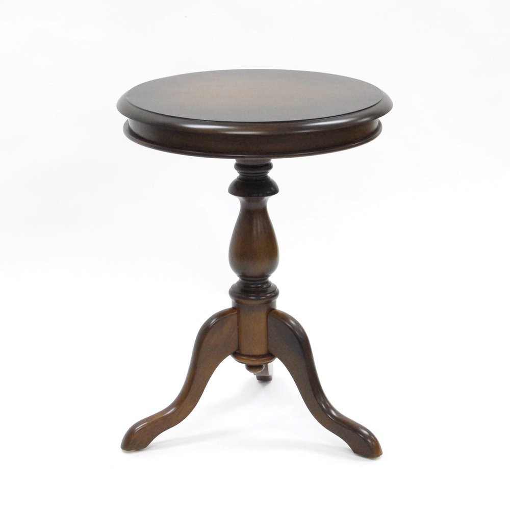 25" Dark Brown Manufactured Wood Round End Table HomeRoots
