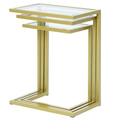 24" Chrome Glass Rectangular End Table HomeRoots