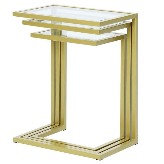 24" Chrome Glass Rectangular End Table HomeRoots