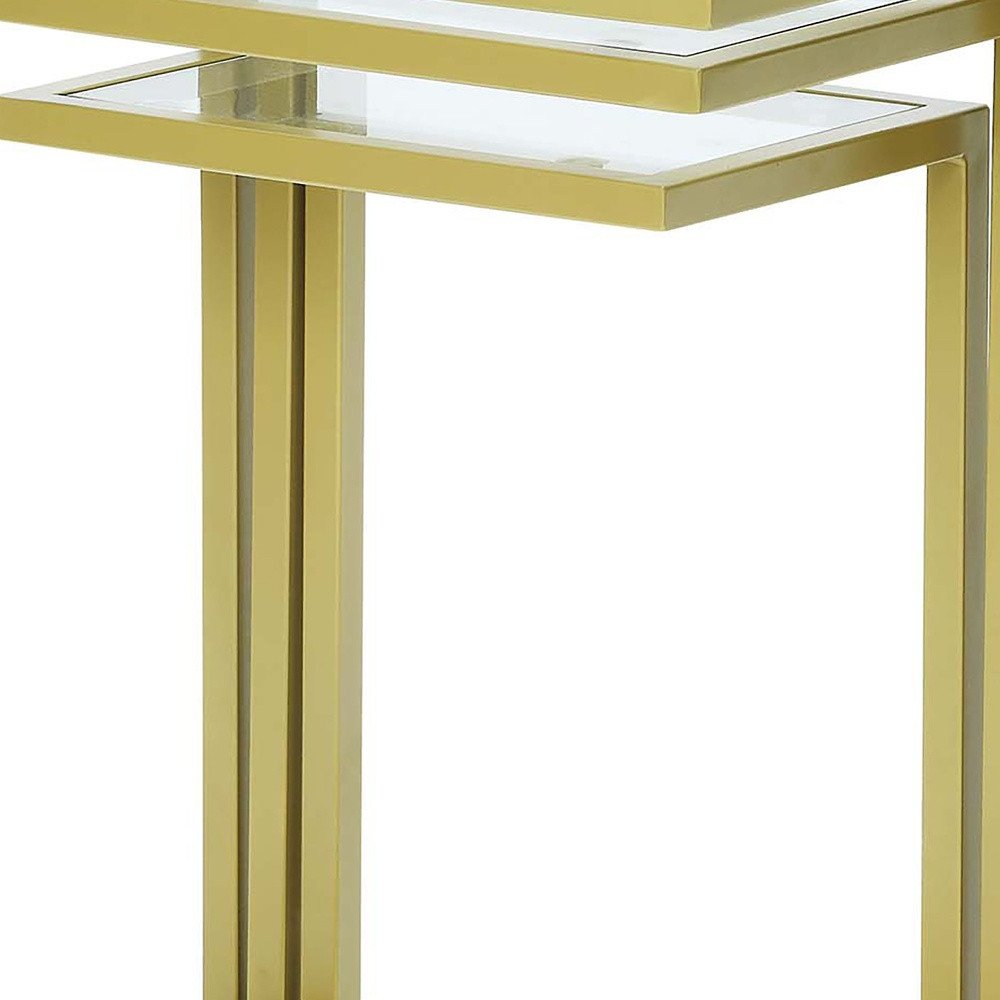 24" Chrome Glass Rectangular End Table HomeRoots