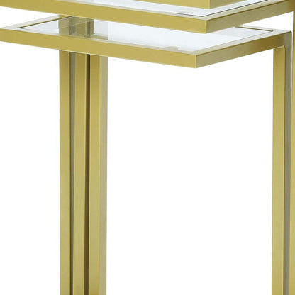 24" Chrome Glass Rectangular End Table HomeRoots