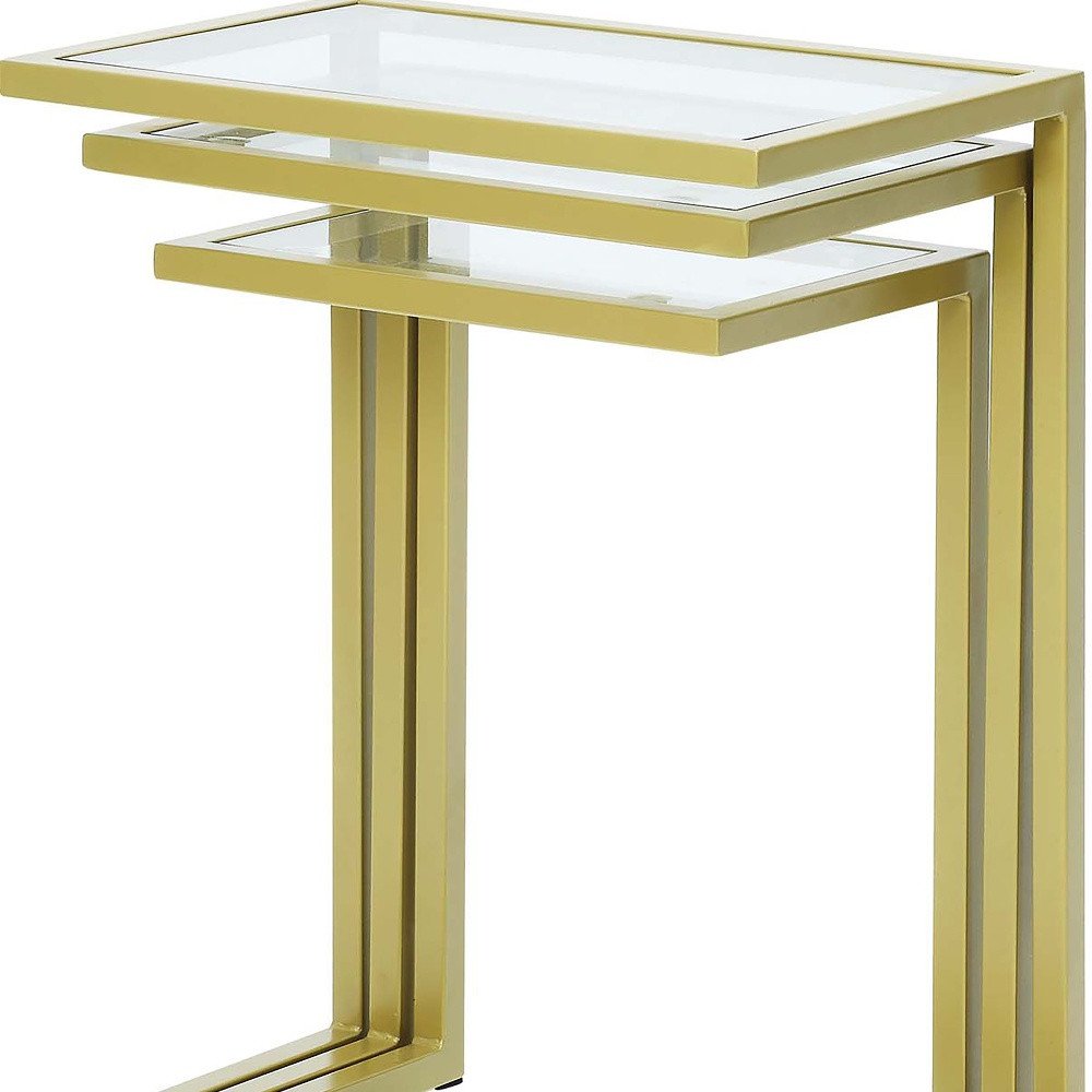 24" Chrome Glass Rectangular End Table HomeRoots