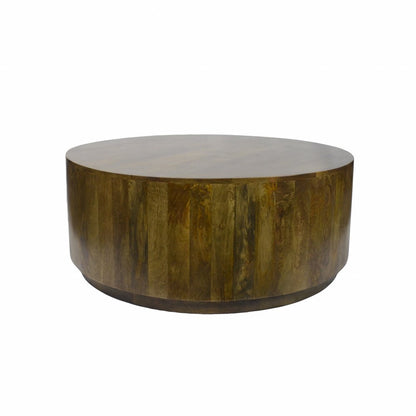 42" Brown Solid Wood Round Coffee Table HomeRoots
