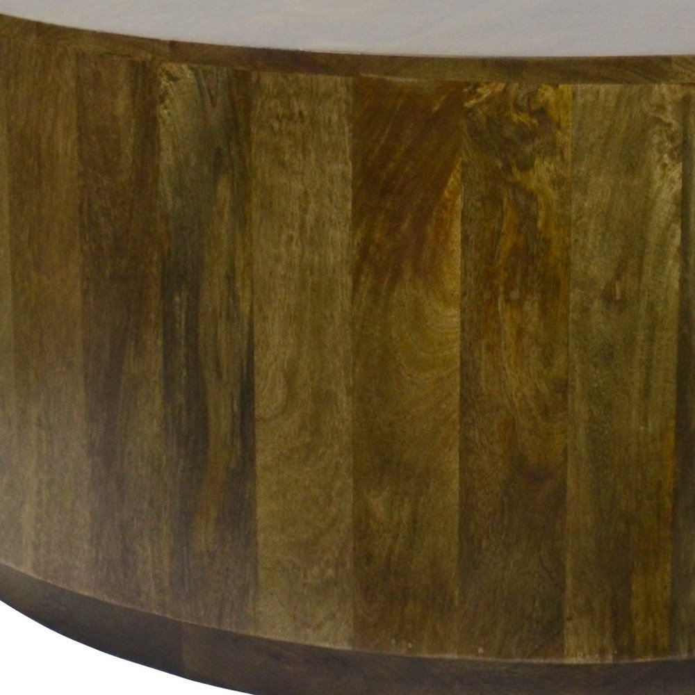 42" Brown Solid Wood Round Coffee Table HomeRoots