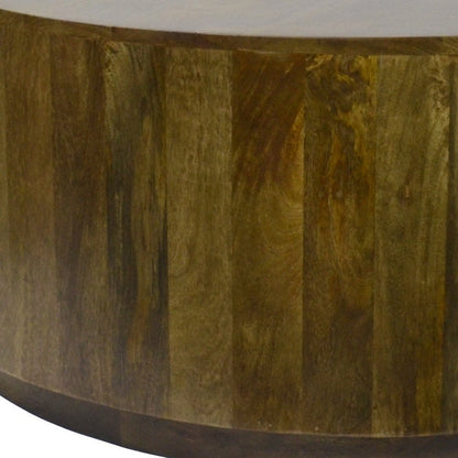 42" Brown Solid Wood Round Coffee Table HomeRoots