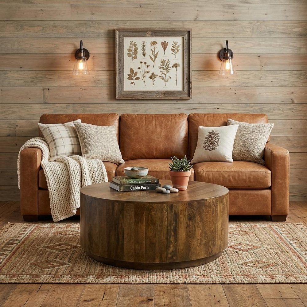 42" Brown Solid Wood Round Coffee Table HomeRoots
