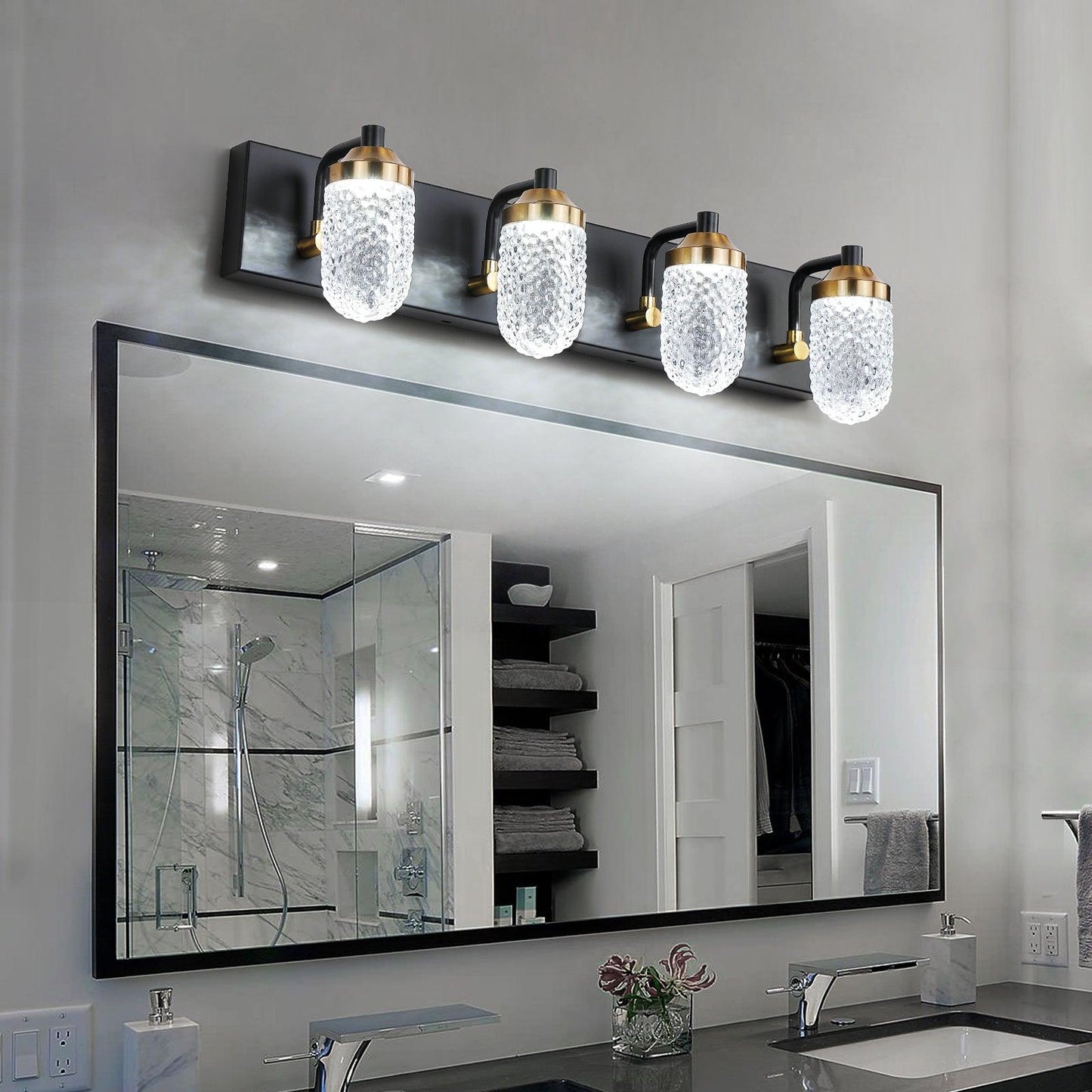 Vanity Lights With 4 LED Bulbs For Bathroom Lighting - FurniFindUSA