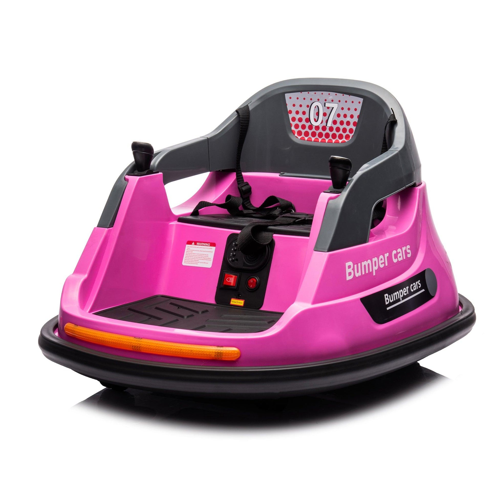 Pink 12V ride on bumper car for kids 1.5-5 Years Old Baby Bumping Toy Gifts - FurniFindUSA