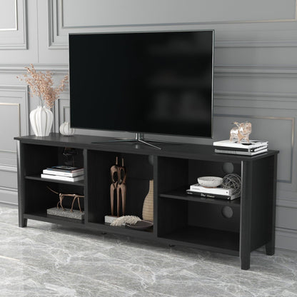 TV Stand Storage Media Console Entertainment Center Tradition Black - FurniFindUSA