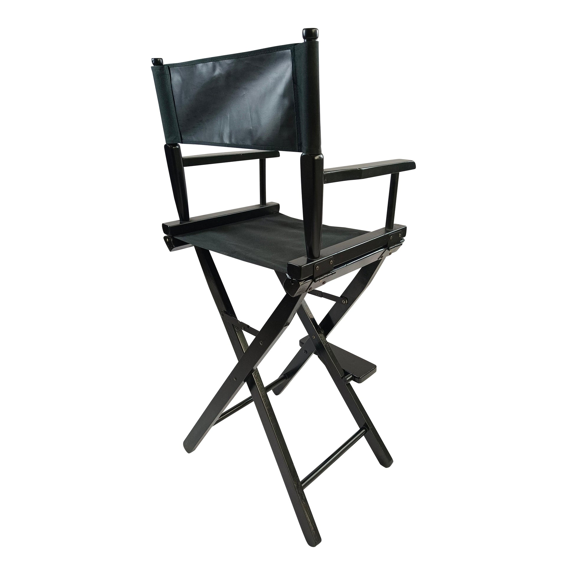 Casual Home Director's Chair, Black Frame/Black Canvas,Suitable for adults, foldable style, 2pcs/set populus - FurniFindUSA