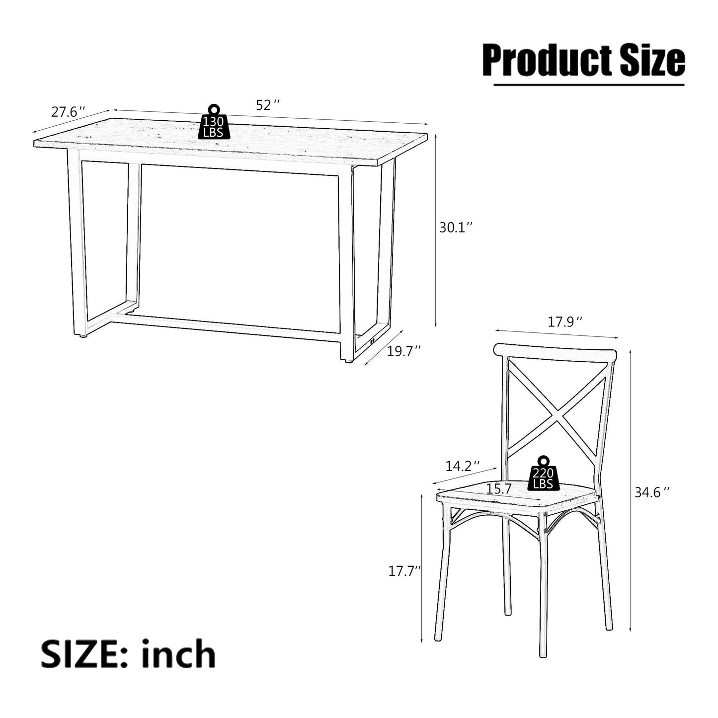 7 Pieces Dining Set 7-Piece Kitchen Table Set Perfect for Kitchen Breakfast Nook - FurniFindUSA