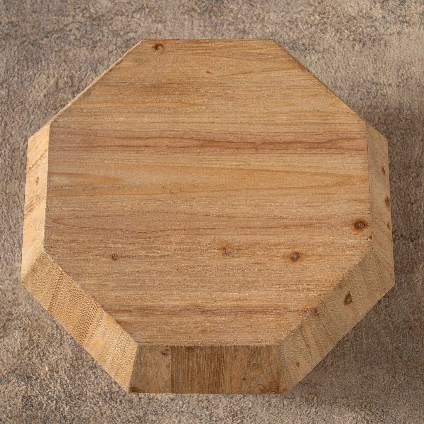 31.50" Octagonal Wooden American Retro Style Coffee Table - FurniFindUSA