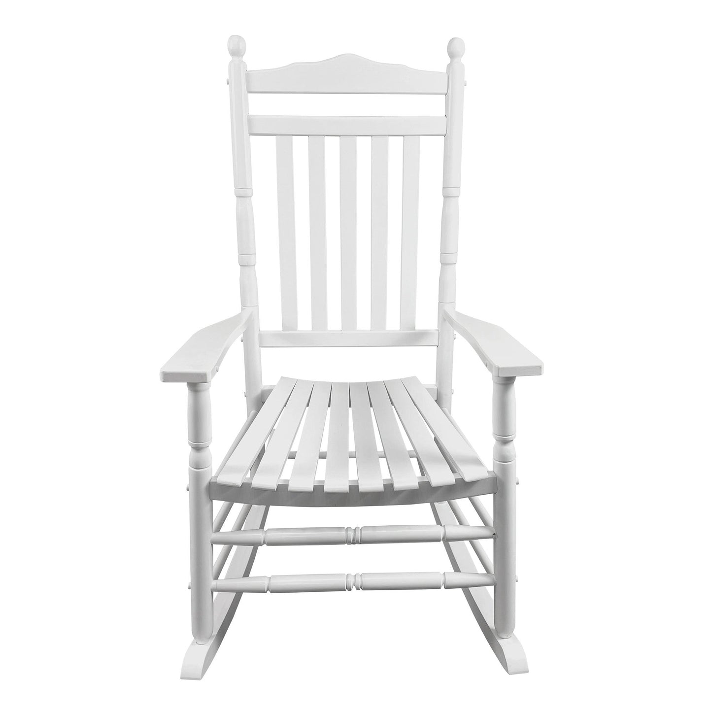 BALCONY PORCH ADULT ROCKING CHAIR - WHITE - FurniFindUSA