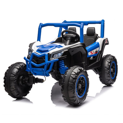 Side by Side 4x4 Ride on Off-Road Truck with Parent Remote Control, Battery Powered Electric Car - FurniFindUSA