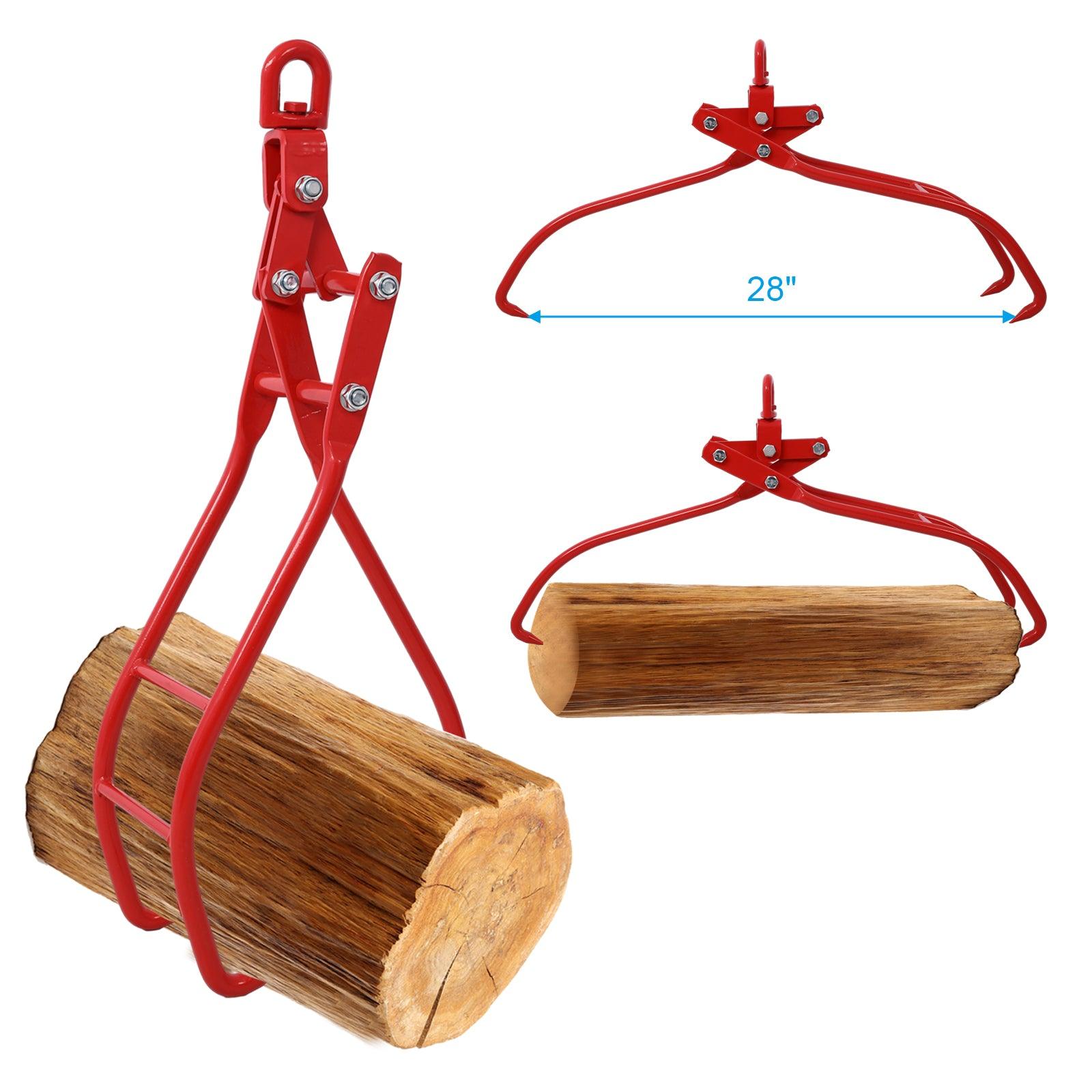 28in 3 Claw Log Grapple for Logging Tongs, Eagle Claws Design Log Lifting Tongs Log Grabs, Timber Lifting Tongs for Truck, ATV, - FurniFindUSA