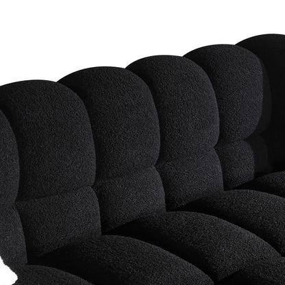 84.3 length ,35.83" deepth ,human body structure for USA people, marshmallow sofa,boucle sofa ,3 seater