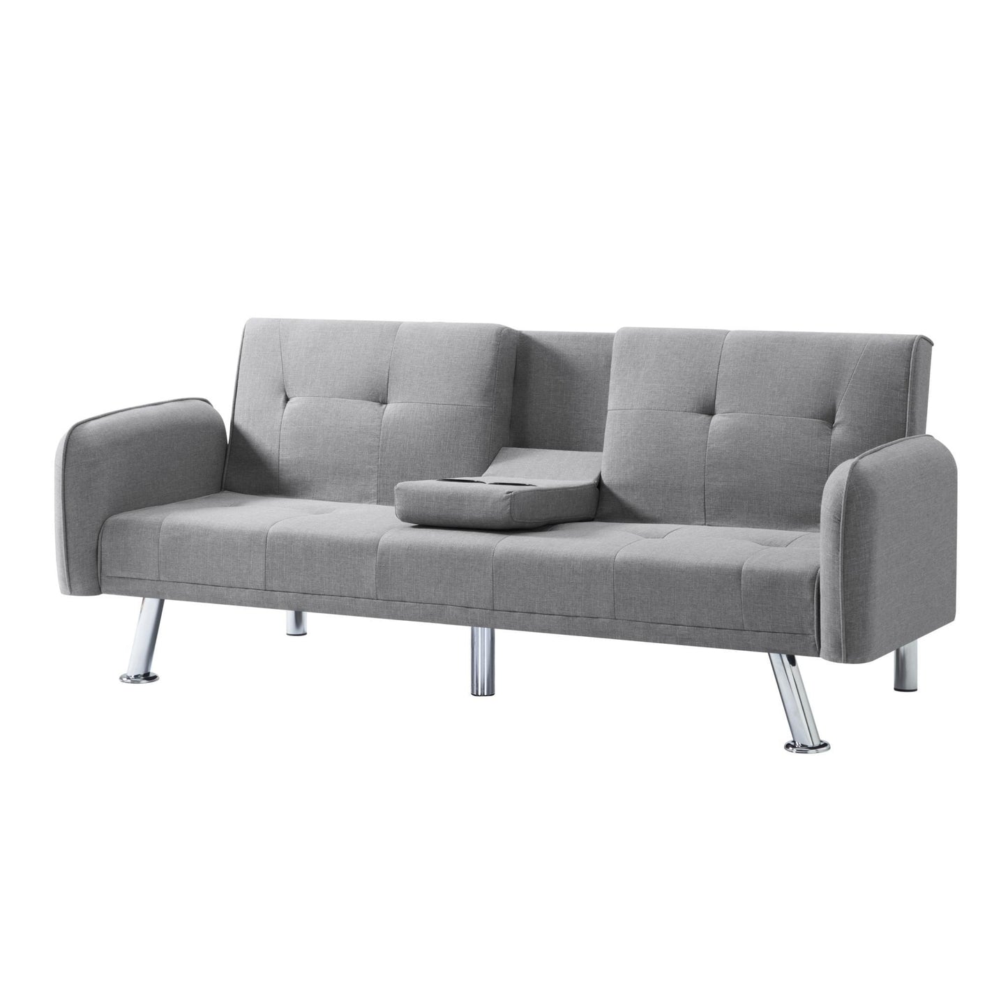 74.8” Futon sleeper sofa bed（Please note that the center leg is a steel leg） - FurniFindUSA