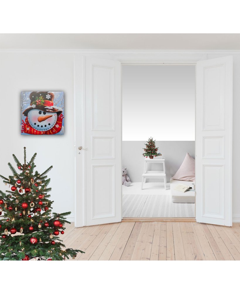 Count Down to Christmas - Snowman Canvas Wrapped Canvas Print Wall Art HomeRoots