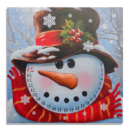 Count Down to Christmas - Snowman Canvas Wrapped Canvas Print Wall Art HomeRoots