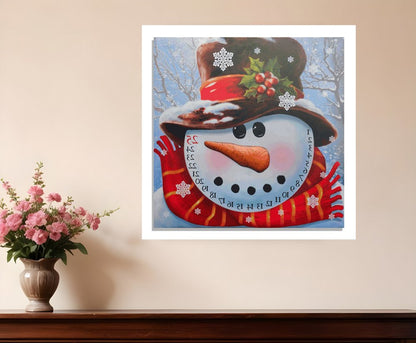 Count Down to Christmas - Snowman Canvas Wrapped Canvas Print Wall Art HomeRoots