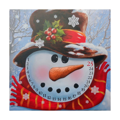 Count Down to Christmas Snowman Canvas Wrapped Canvas Print Wall Art HomeRoots