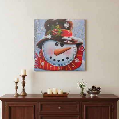 Count Down to Christmas Snowman Canvas Wrapped Canvas Print Wall Art HomeRoots