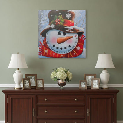 Count Down to Christmas Snowman Canvas Wrapped Canvas Print Wall Art HomeRoots