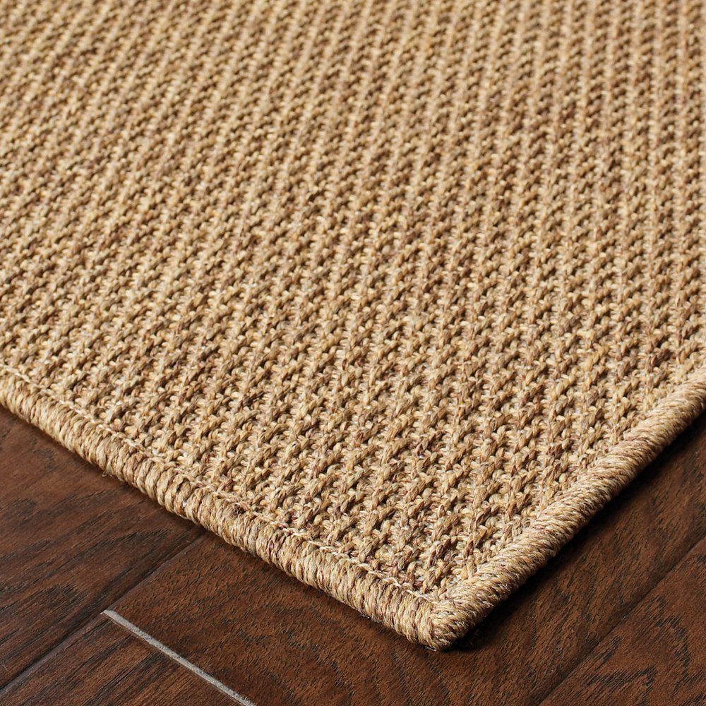2' X 8' Tan Stain Resistant Indoor Outdoor Area Rug HomeRoots