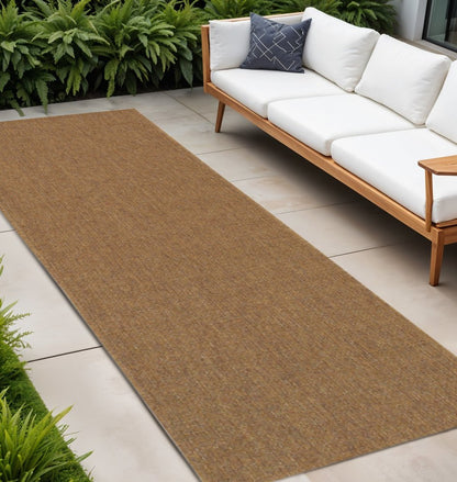 2' X 8' Tan Stain Resistant Indoor Outdoor Area Rug HomeRoots