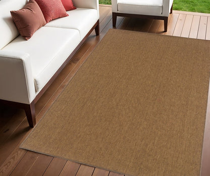 4' X 6' Tan Stain Resistant Indoor Outdoor Area Rug