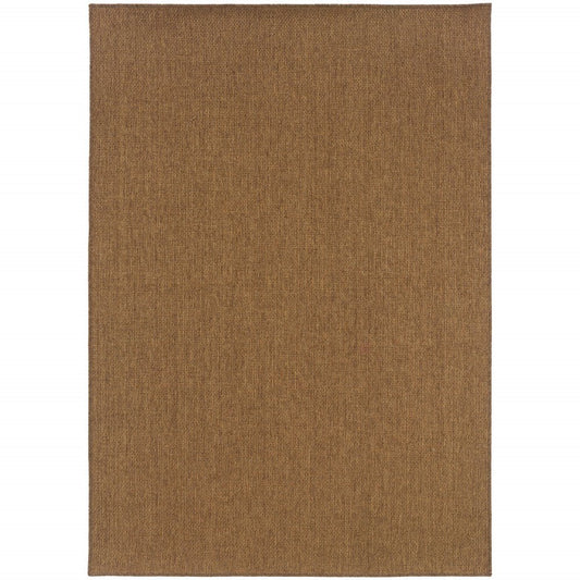 5' X 8' Tan Stain Resistant Indoor Outdoor Area Rug