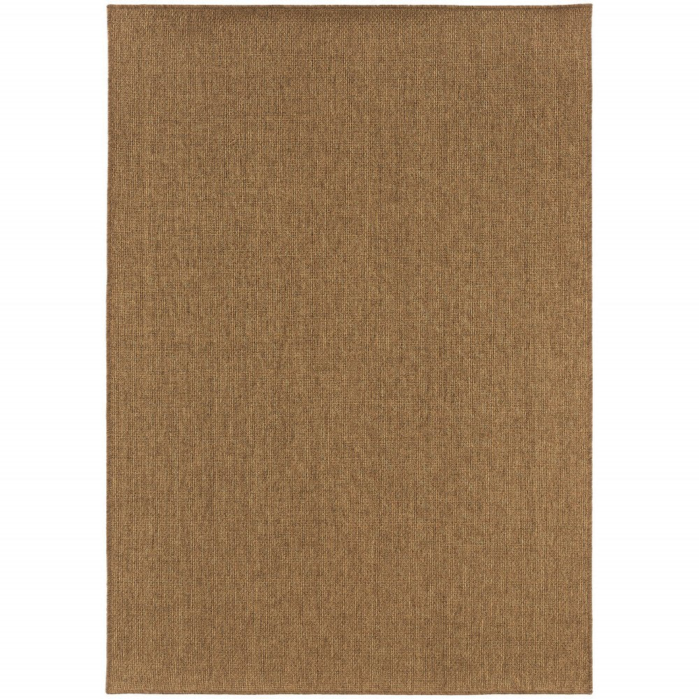 9' X 13' Tan Indoor Outdoor Area Rug — view 1