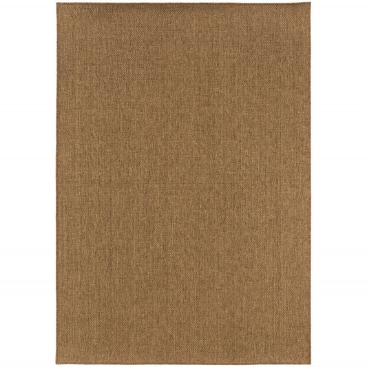 9' X 13' Tan Indoor Outdoor Area Rug