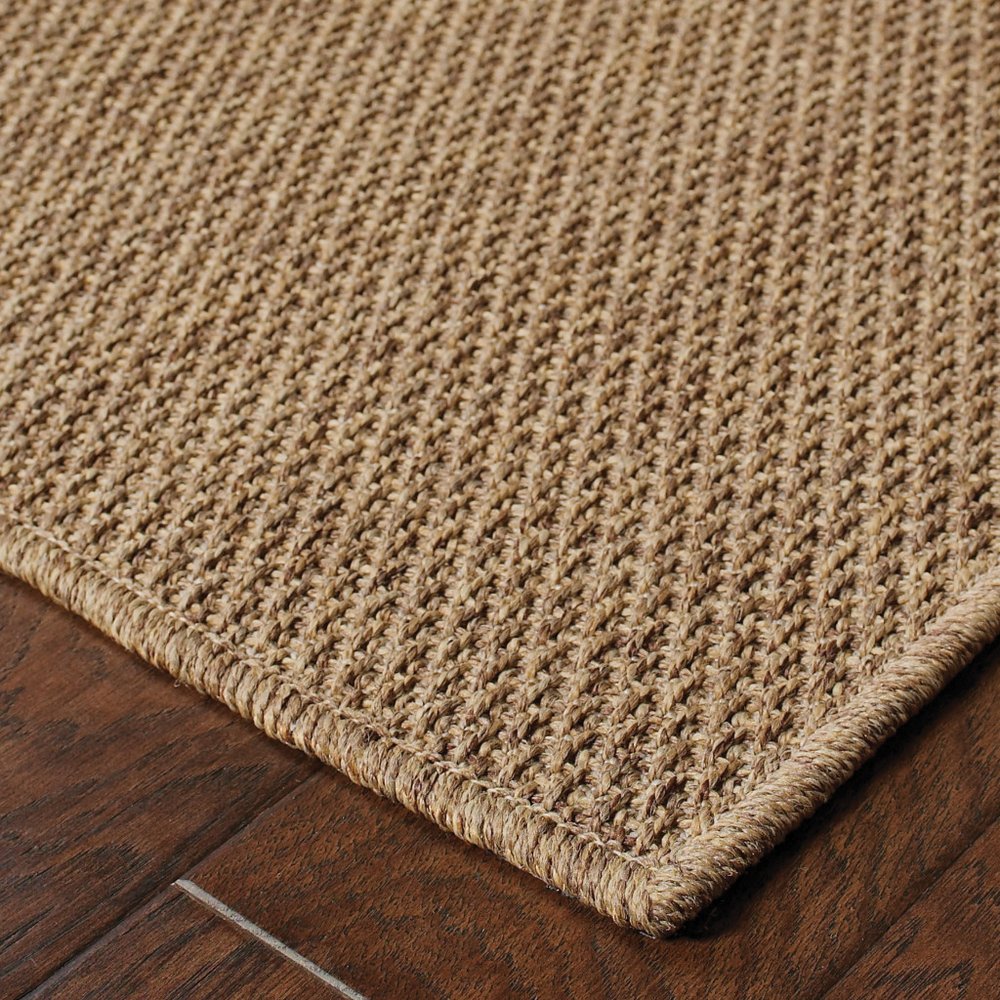 9' X 13' Tan Indoor Outdoor Area Rug — view 2
