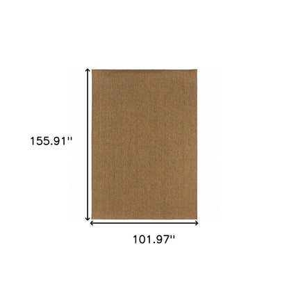 9' X 13' Tan Indoor Outdoor Area Rug
