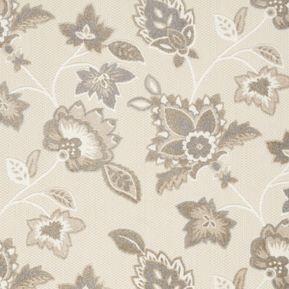 9' X 12' Beige Floral Stain Resistant Non Skid Area Rug HomeRoots