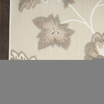 7' X 10' Beige Floral Non Skid Indoor Outdoor Area Rug HomeRoots