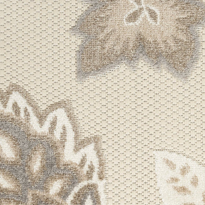 7' X 10' Beige Floral Non Skid Indoor Outdoor Area Rug HomeRoots