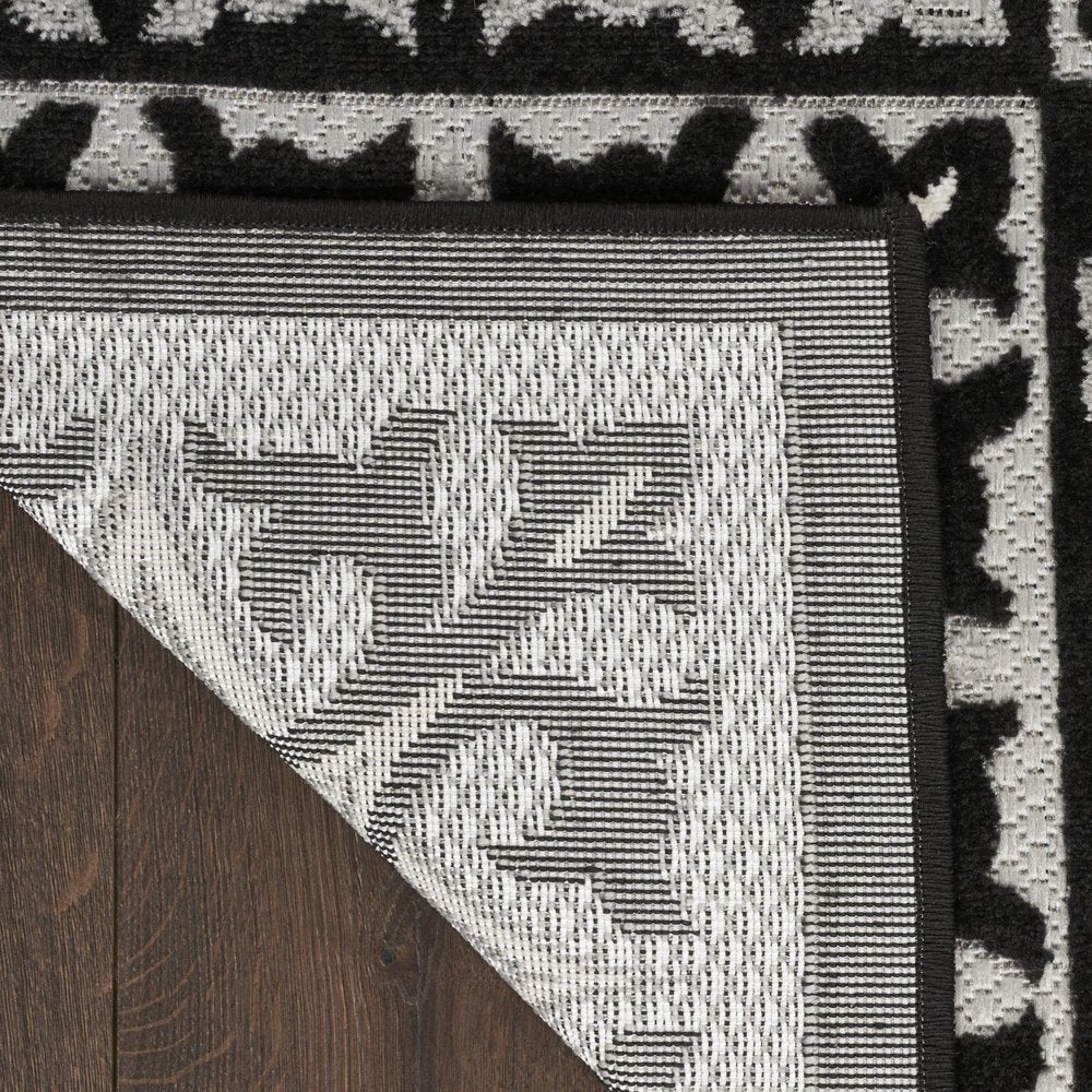 8' X 11' Blue Geometric Non Skid Indoor Outdoor Area Rug — view 8