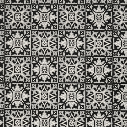 8' X 11' Blue Geometric Non Skid Indoor Outdoor Area Rug HomeRoots