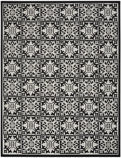 8' X 11' Blue Geometric Non Skid Indoor Outdoor Area Rug HomeRoots