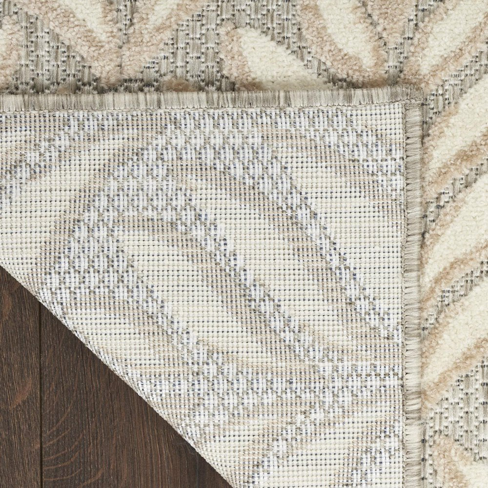 8' X 11' Ivory and Gray Floral Non Skid Indoor Outdoor Area Rug HomeRoots