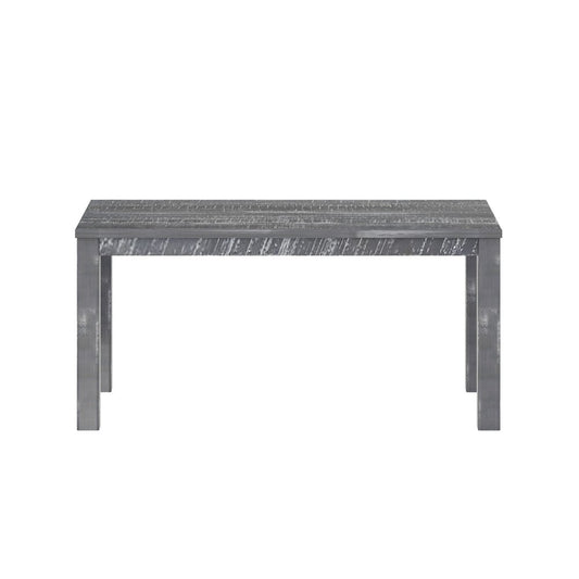 63" Gray Solid Wood Dining Table HomeRoots