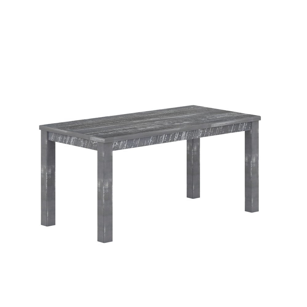 63" Gray Solid Wood Dining Table HomeRoots